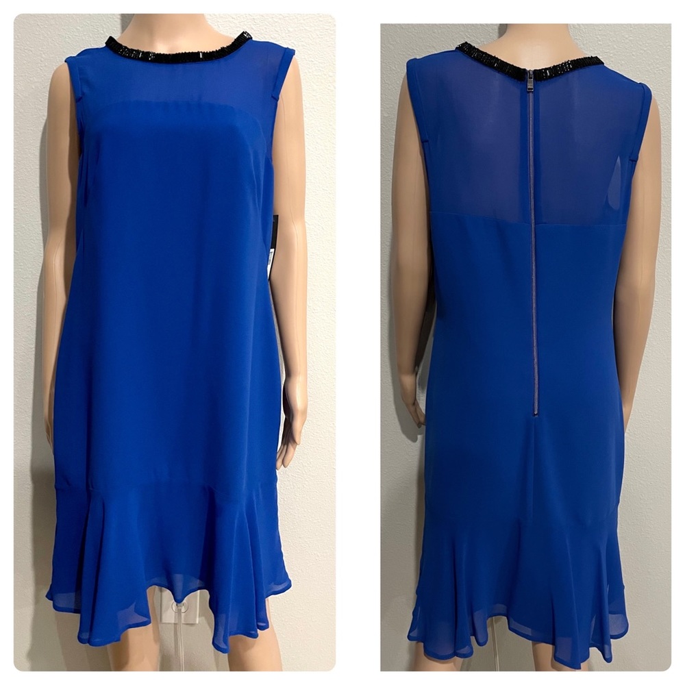 Andrew Marc Womens electric Blue Sheath Dress. NWT - Picture 2 of 8